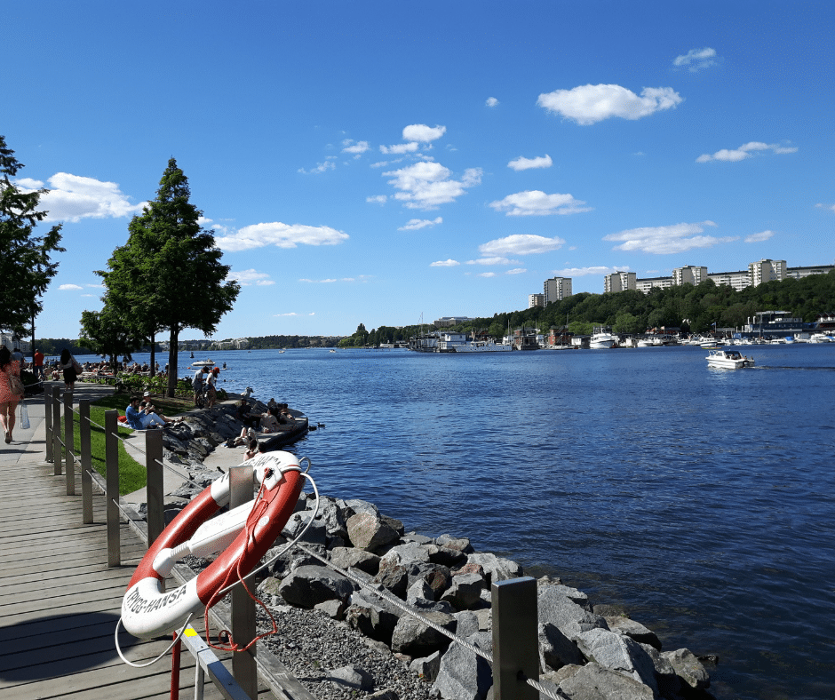 There are a lot of swimming spots in Stockholm. One of the most accessible swim spots is Hornsberg Strand, in the north of Kungsholmen.