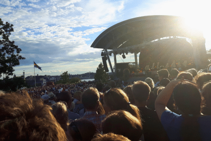 Allsång pa Skansen is a popular singalong tv show broadcasted from Skansen in Stockholm.