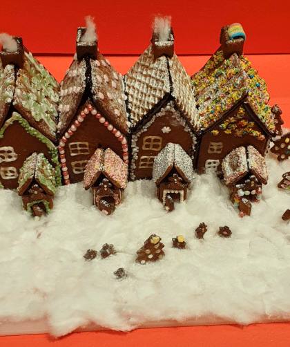 Pepparkakshus or gingerbread houses are exhibited every year at ArkDes in Stockholm.