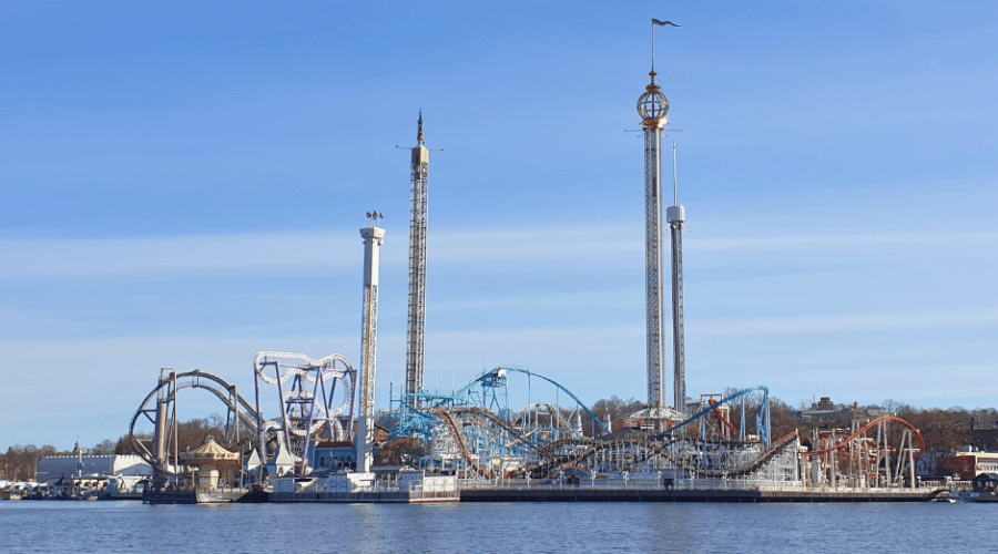 View on Djurgården Stockholm with Gröna Lund.