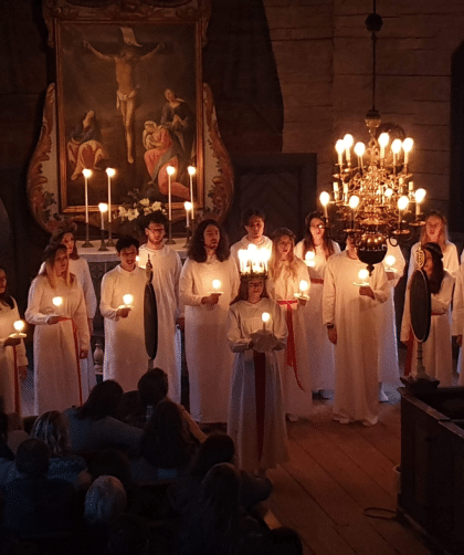 Sankta Lucia is celebrated on December 13th.