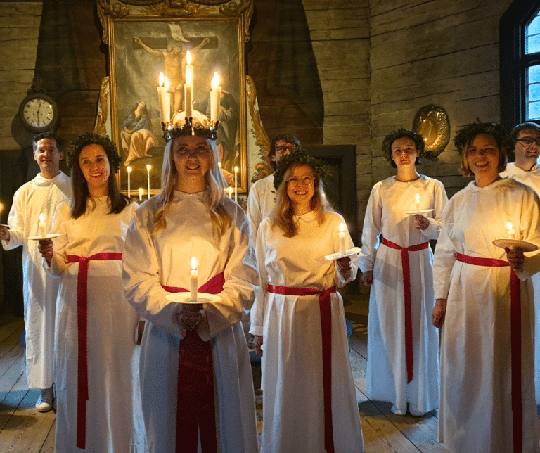 For an authentic Sankta Lucia experience, go to Skansen in Stockholm and attend a Lucia concert.