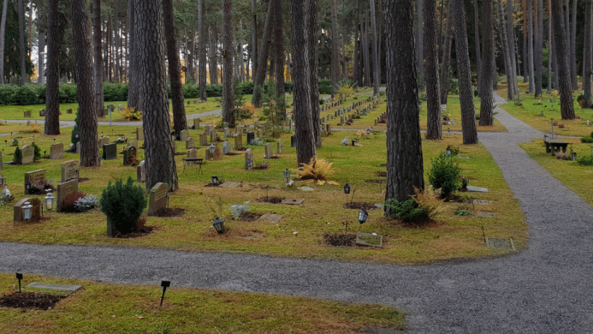 Skogskyrkogården is a cemetery south of Stockholm and listed as UNESCO World Heritage.