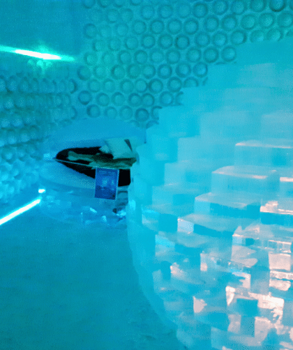 Sleeping in one of the ice art suites in the ICE hotel in Sweden is an unforgettable experience.