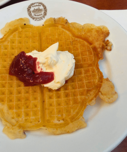 Swedish waffles are heart shaped and often served with cream and jam. With this recipe you can bake authentic Swedish waffles at home.