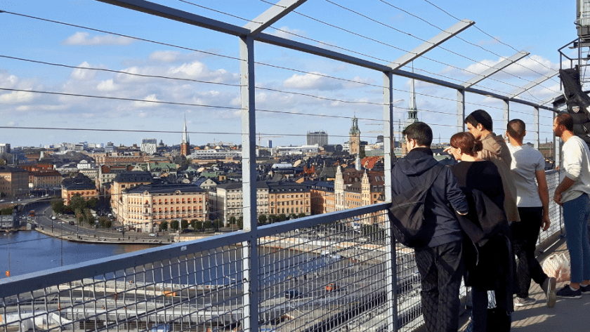 From Gondolen you have a good view over Stockholm and the Slussen area.