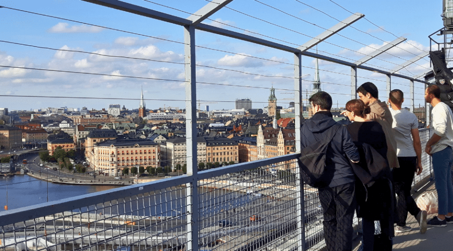 From Gondolen you have a good view over Stockholm and the Slussen area.