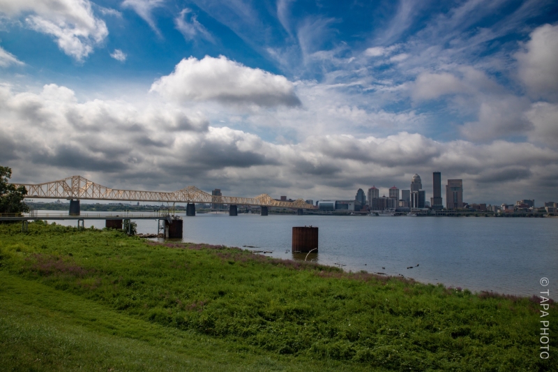 Louisville Kentucky with Ohio River