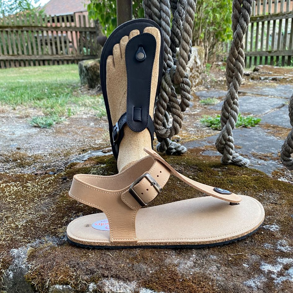 Men's leather sandals cross straps crisscross sliders︱ - In the Middle Tulum