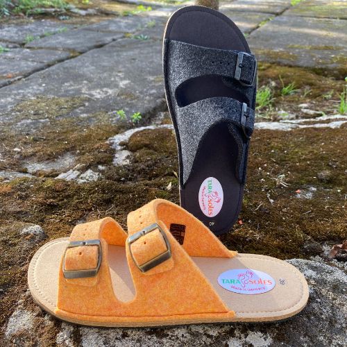 "Wooly" house sandal yellow & anthracite (unisex) Tarasoles barefoot