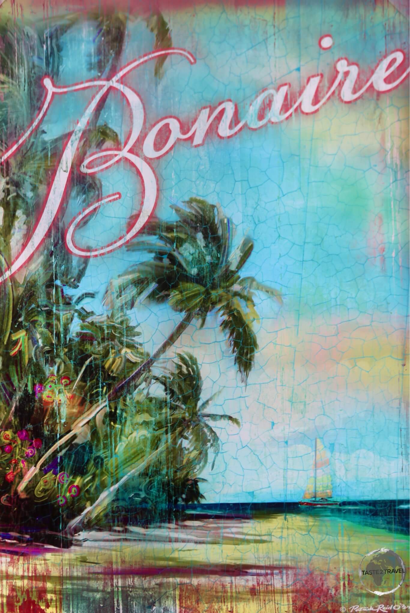 An antique promotional poster for Bonaire.