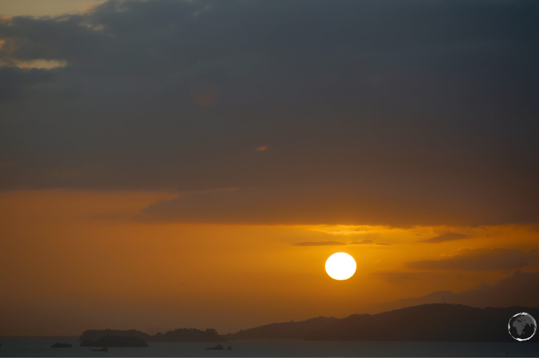 Sunset over Port-of-Spain.