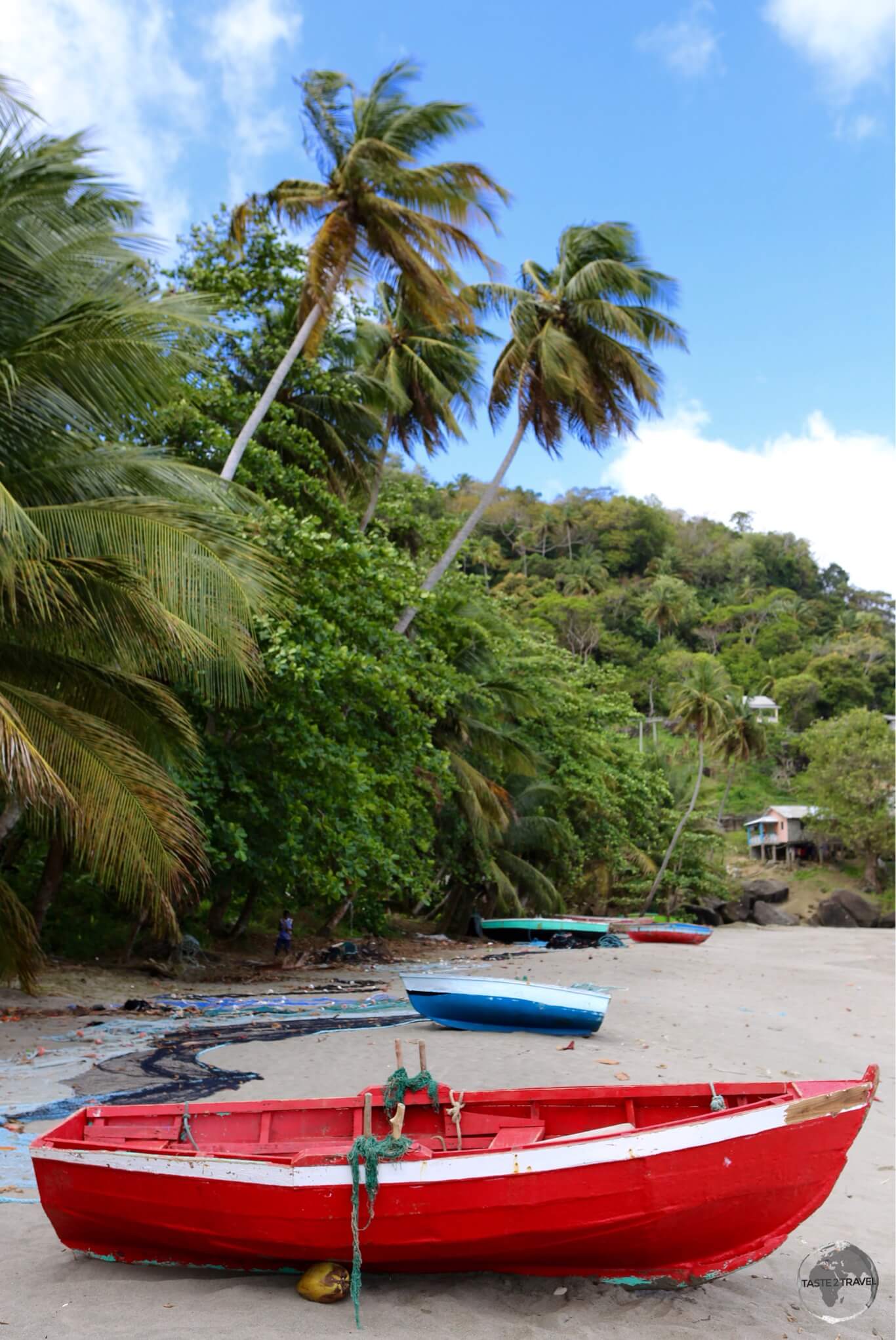 Fishing boats at Crayfish Bay.