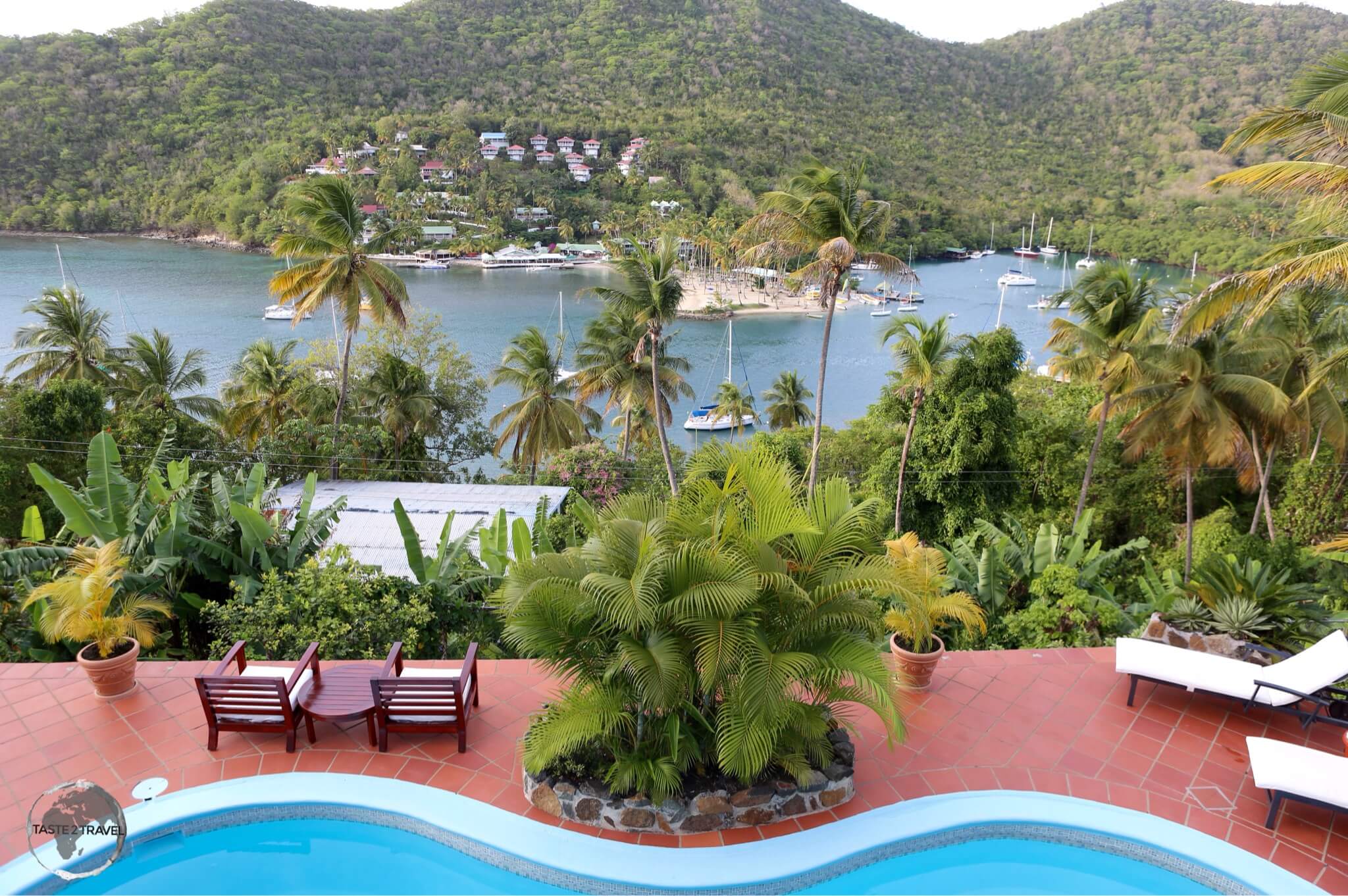 Saint Lucia Travel Guide: View of Marigot Bay from my guest house