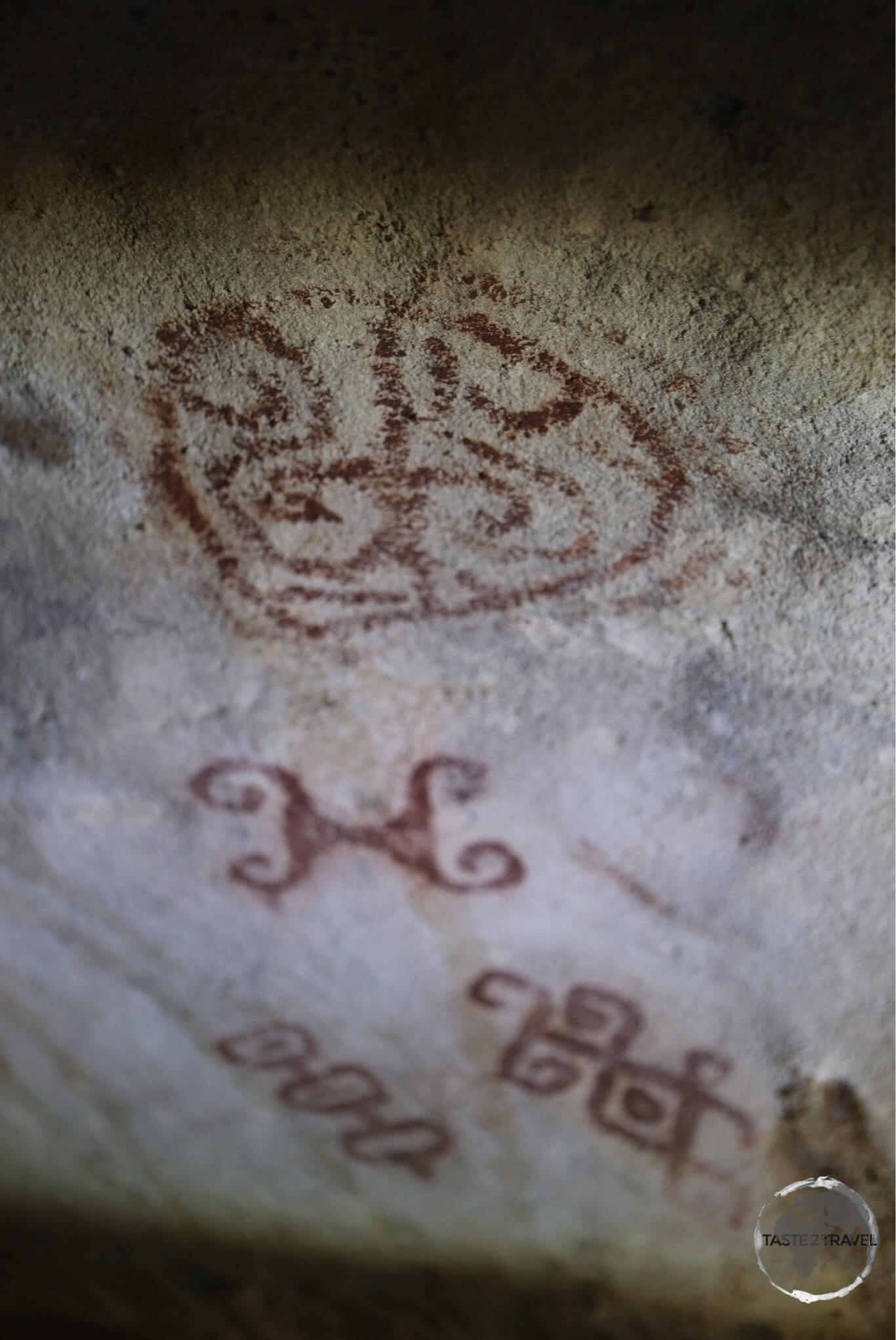 Arawak Cave Paintings, Fontein Cave, Aruba. 