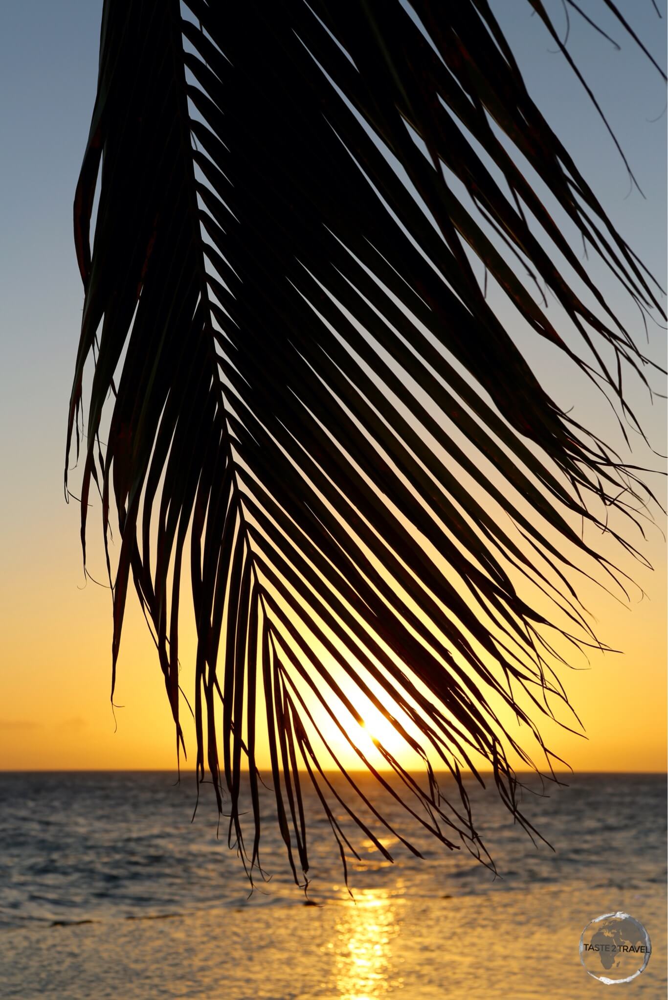 Sunset at Jan Thiel beach, which lies on the south coast of Curacao. 