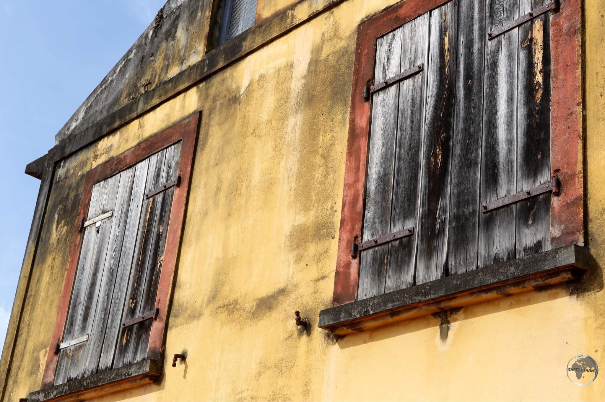 An abandoned building in St. Pierre, the former capital which was destroyed by a volcanic eruption. 