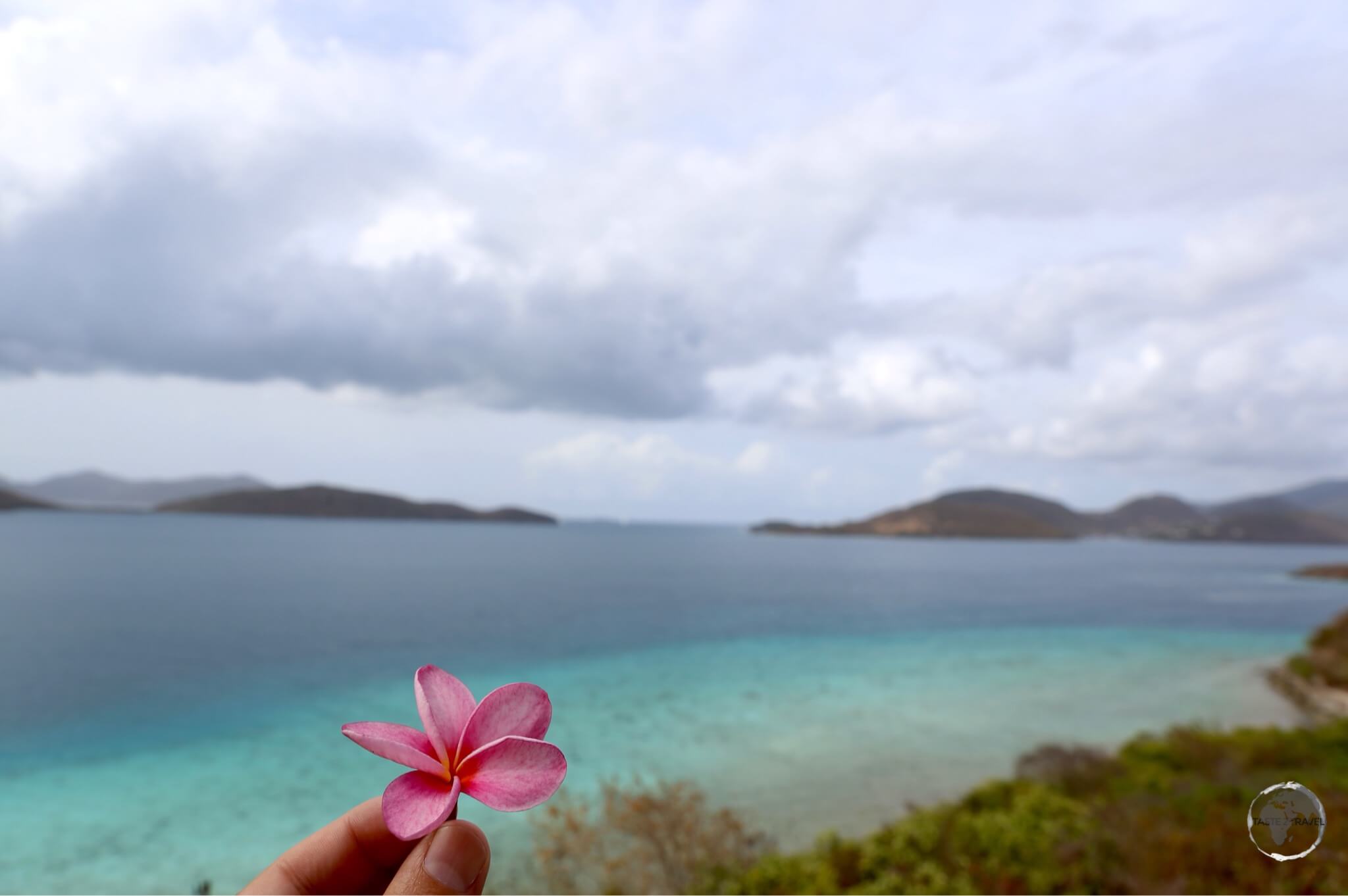 A view across the Sir Francis Drake Channel from St. John (USVI) to Tortola (BVI).