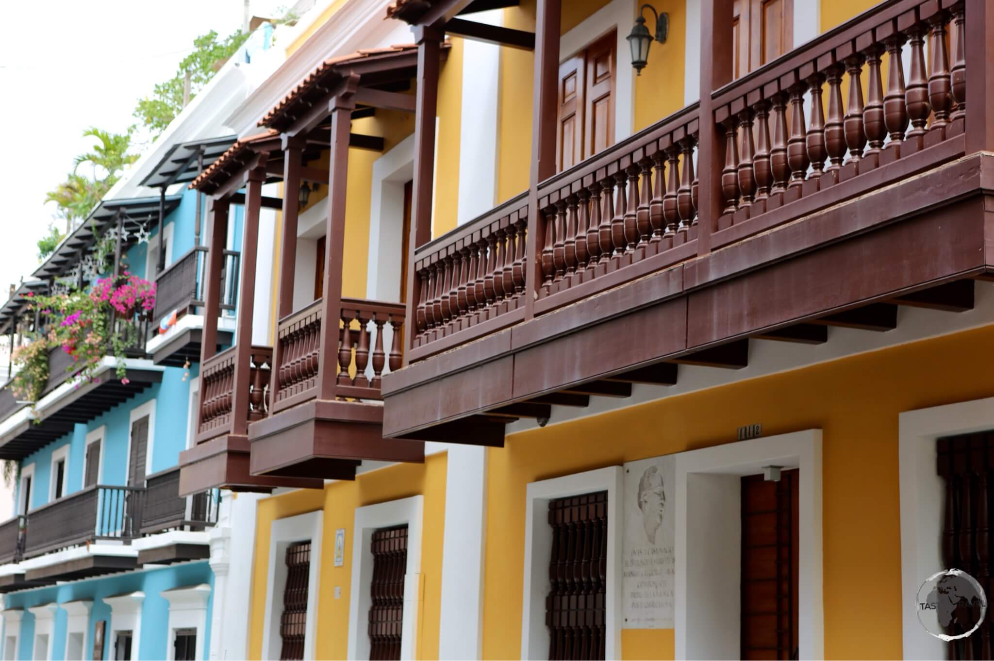 Colourful houses line the streets of old San Juan.