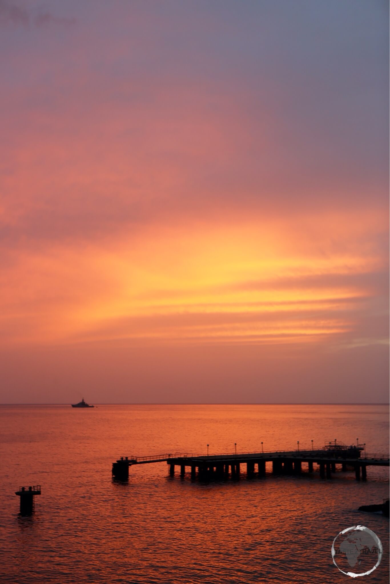 Sunset at Roseau, the capital of Dominica.