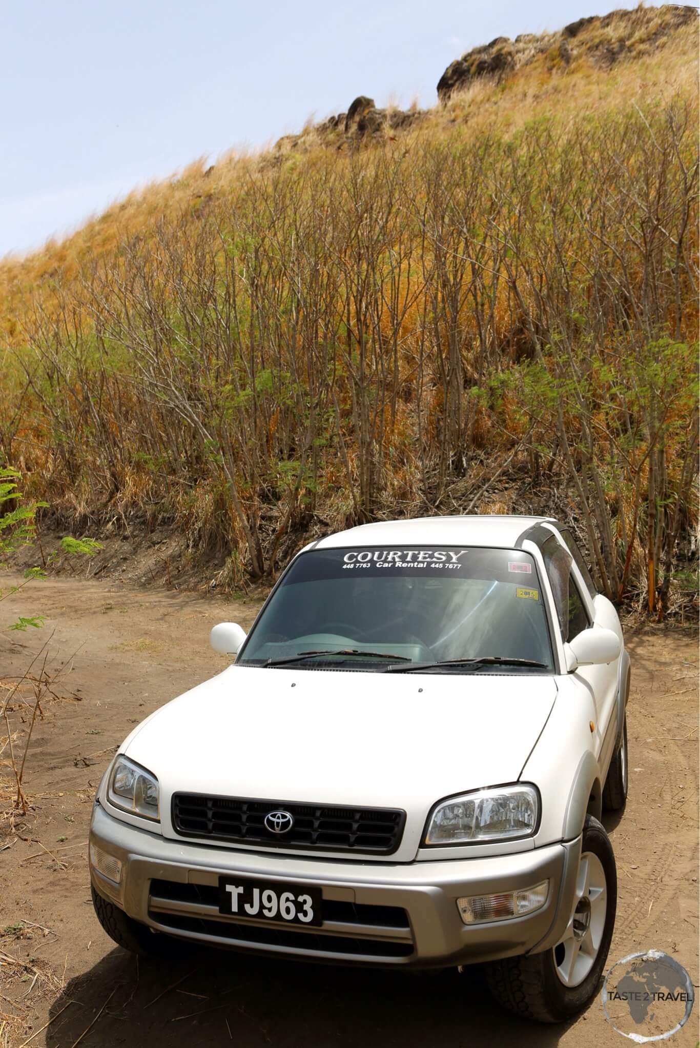 A 4WD rental car is the best choice for Dominica's rough roads.