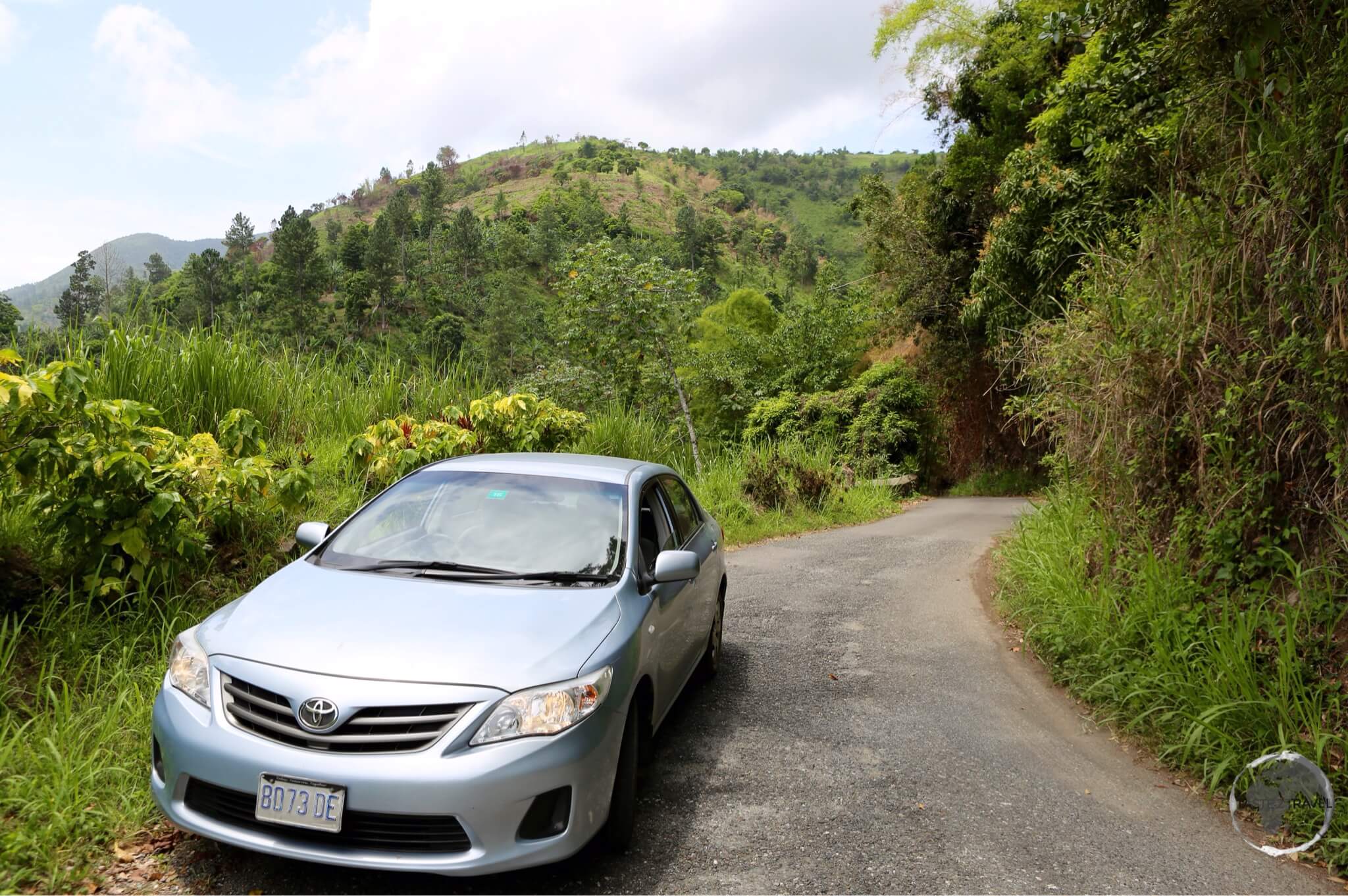 My rental car in the Blue Mountains, north of Kingston.