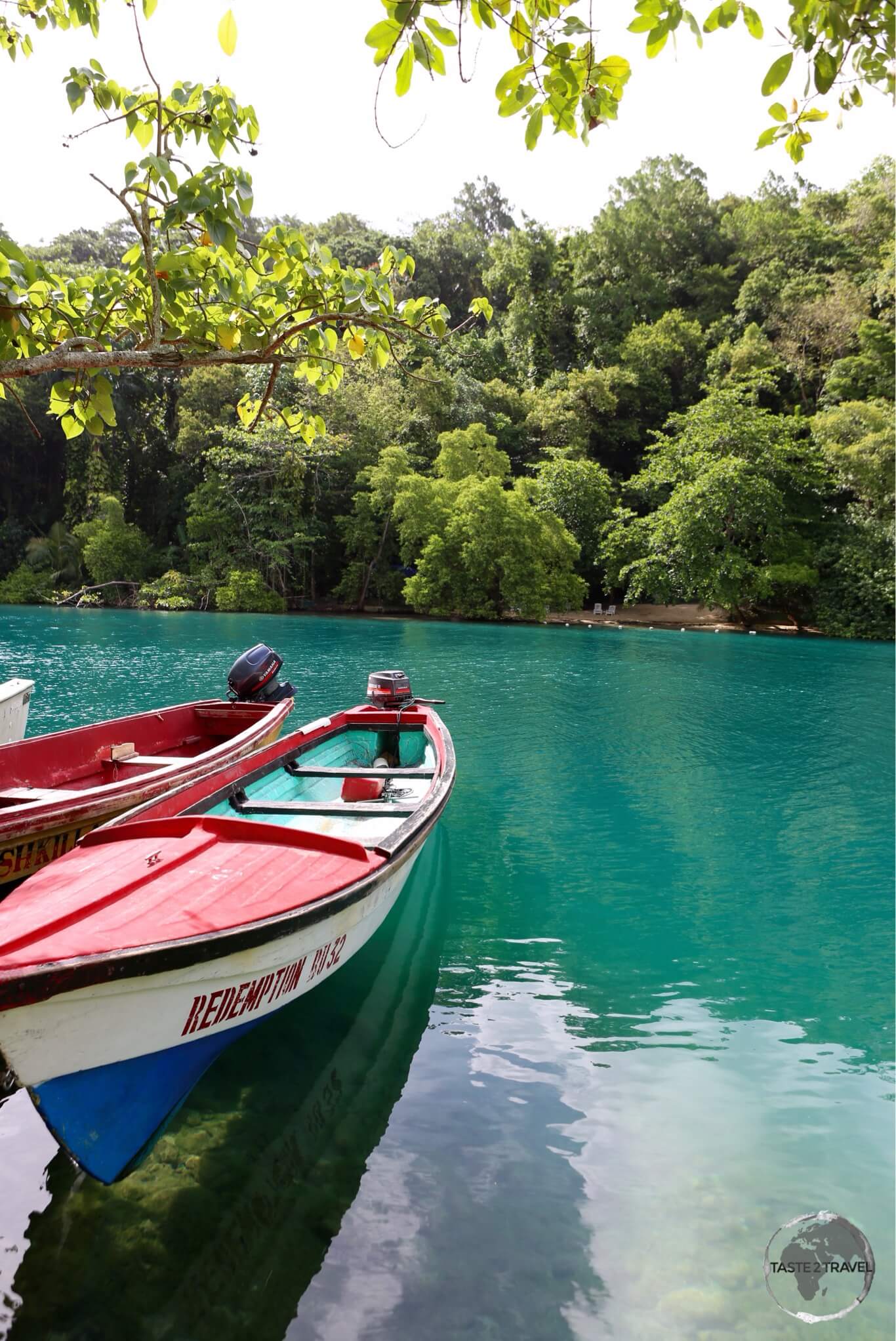 The enchanting Blue Lagoon, Portland parish.