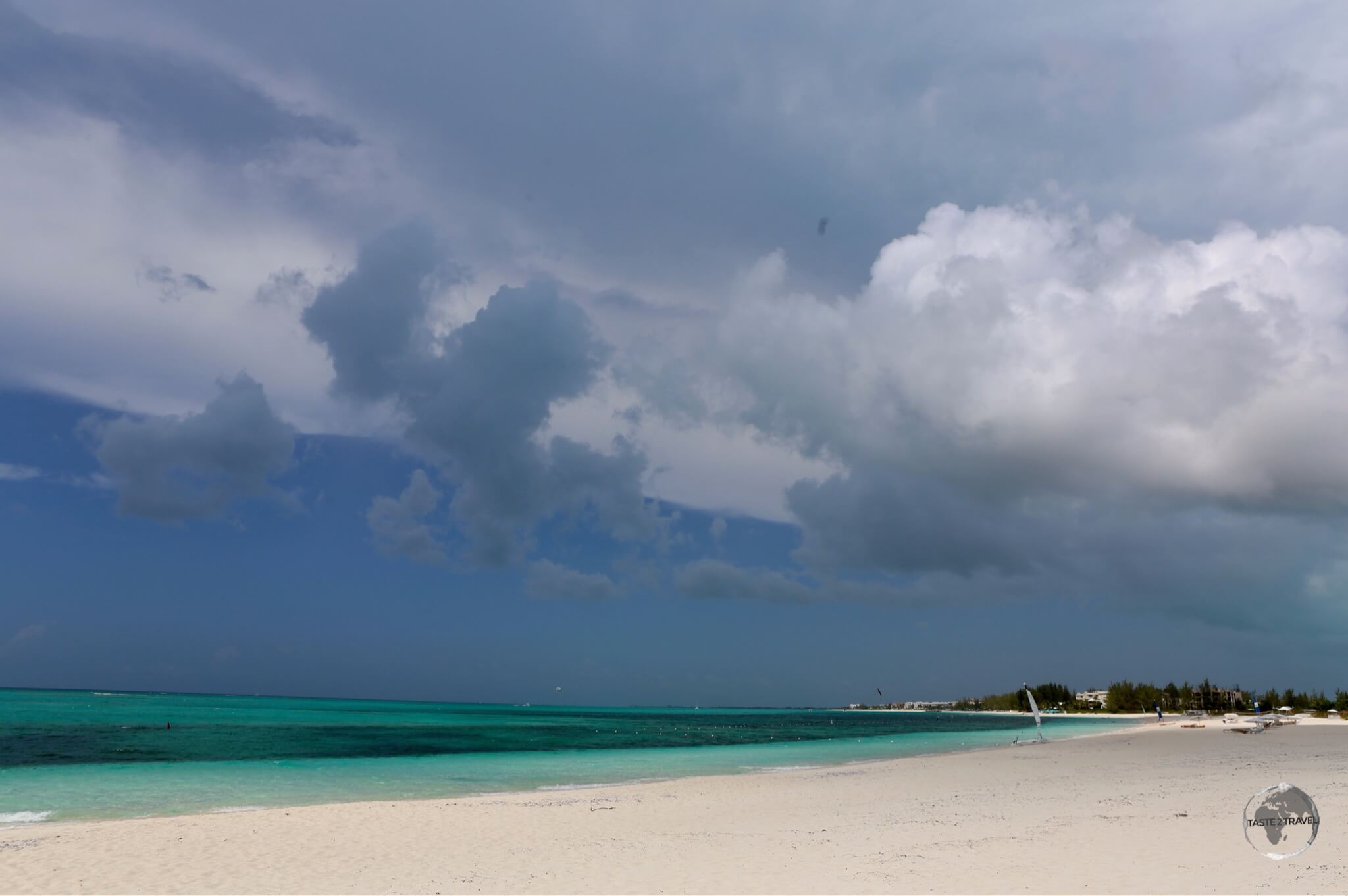 Stormy skies over The Bight beach.