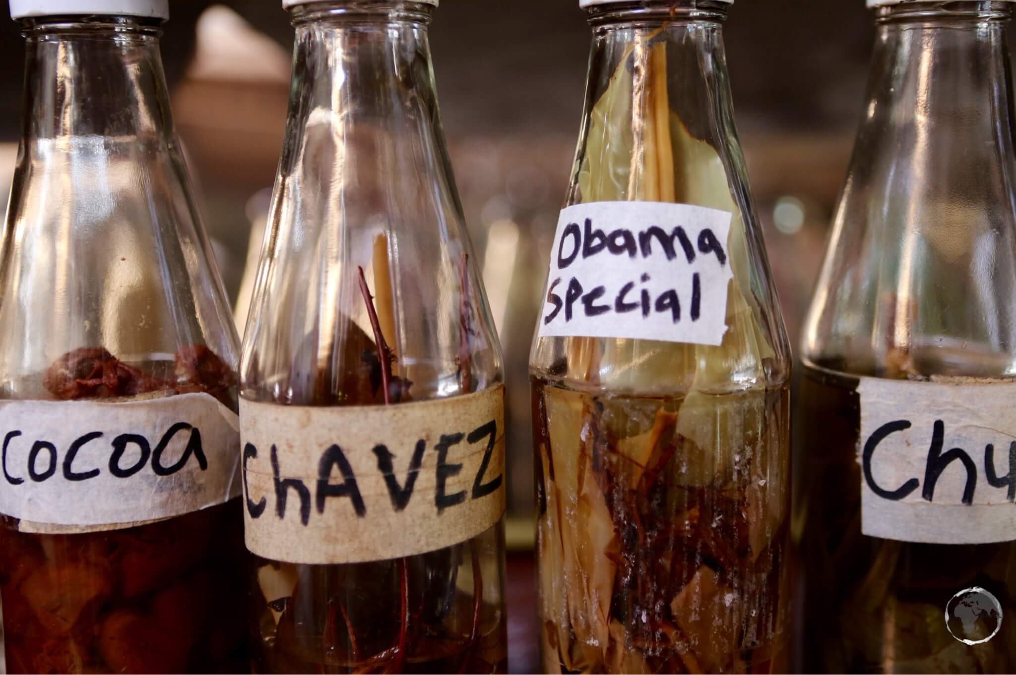 A speciality on Dominica are the homemade spiced rums, some of which are very political!