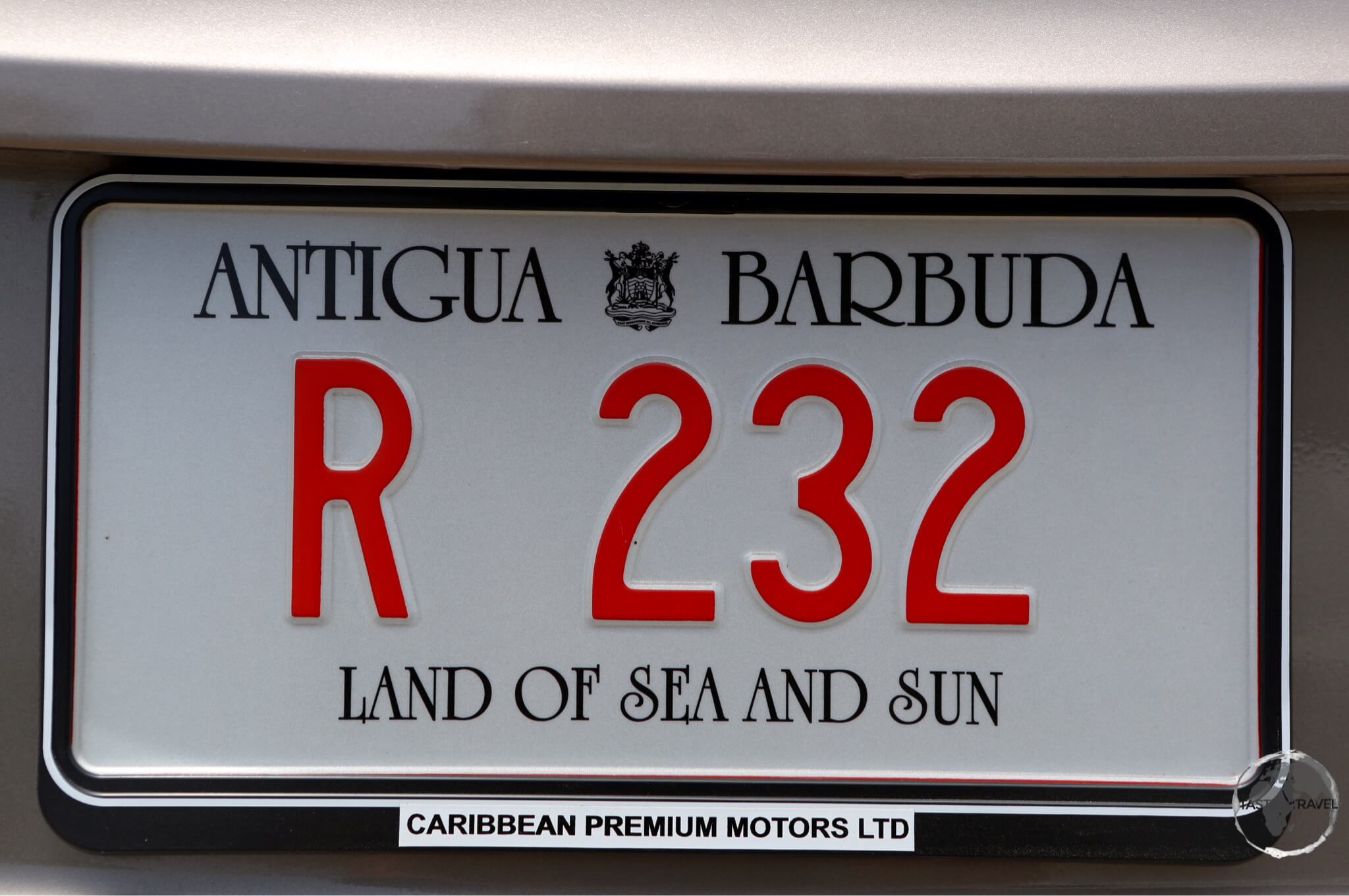 Antigua License Plate.