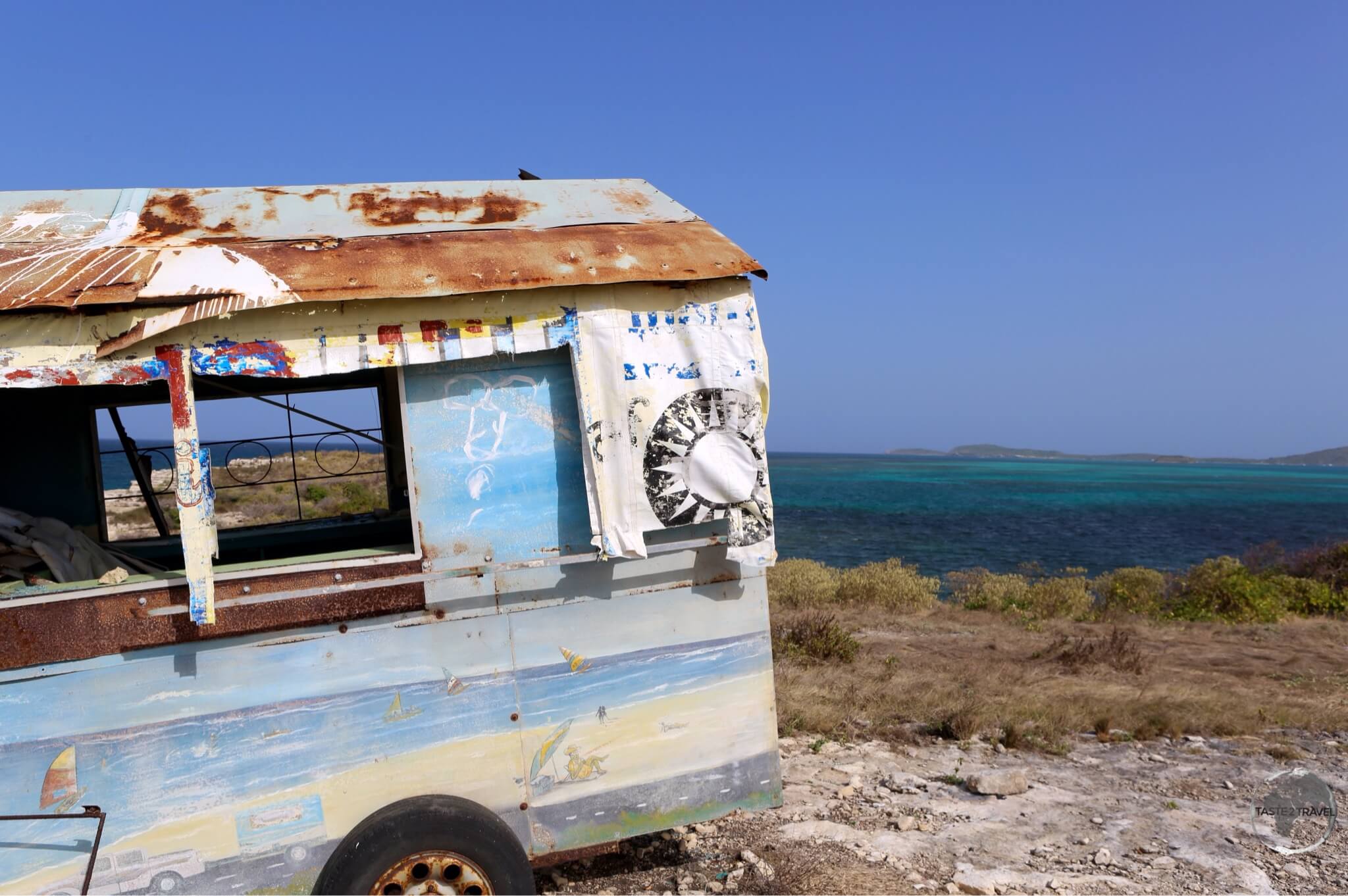 Antigua Travel Guide: Abandoned Vehicle Antigua.