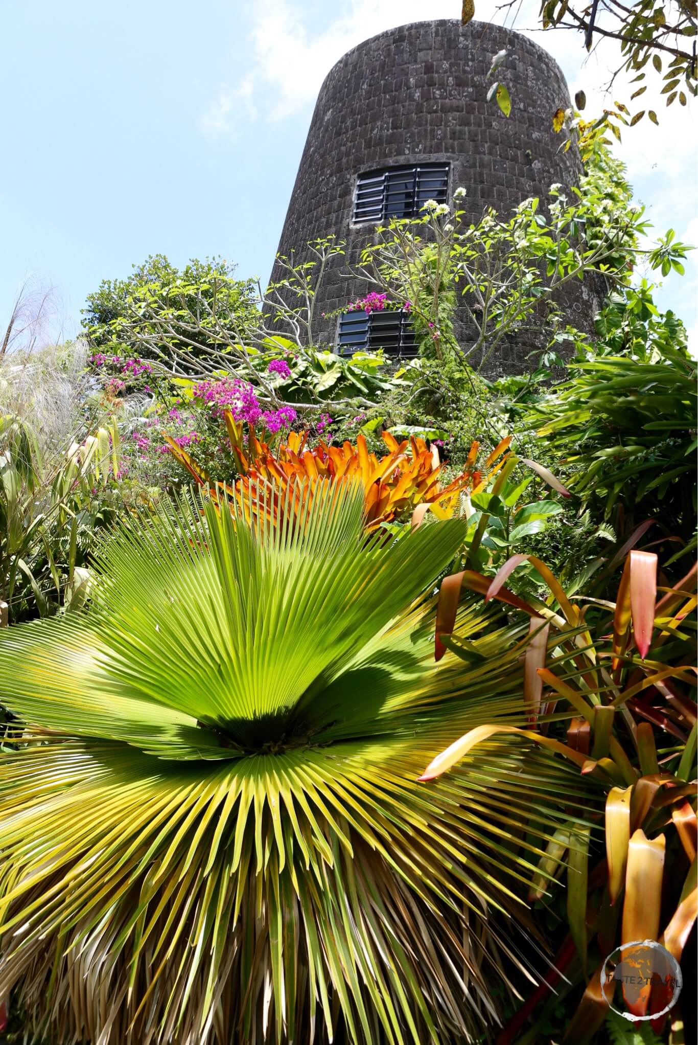 The beautiful garden at the Golden Rock Inn on Nevis. 