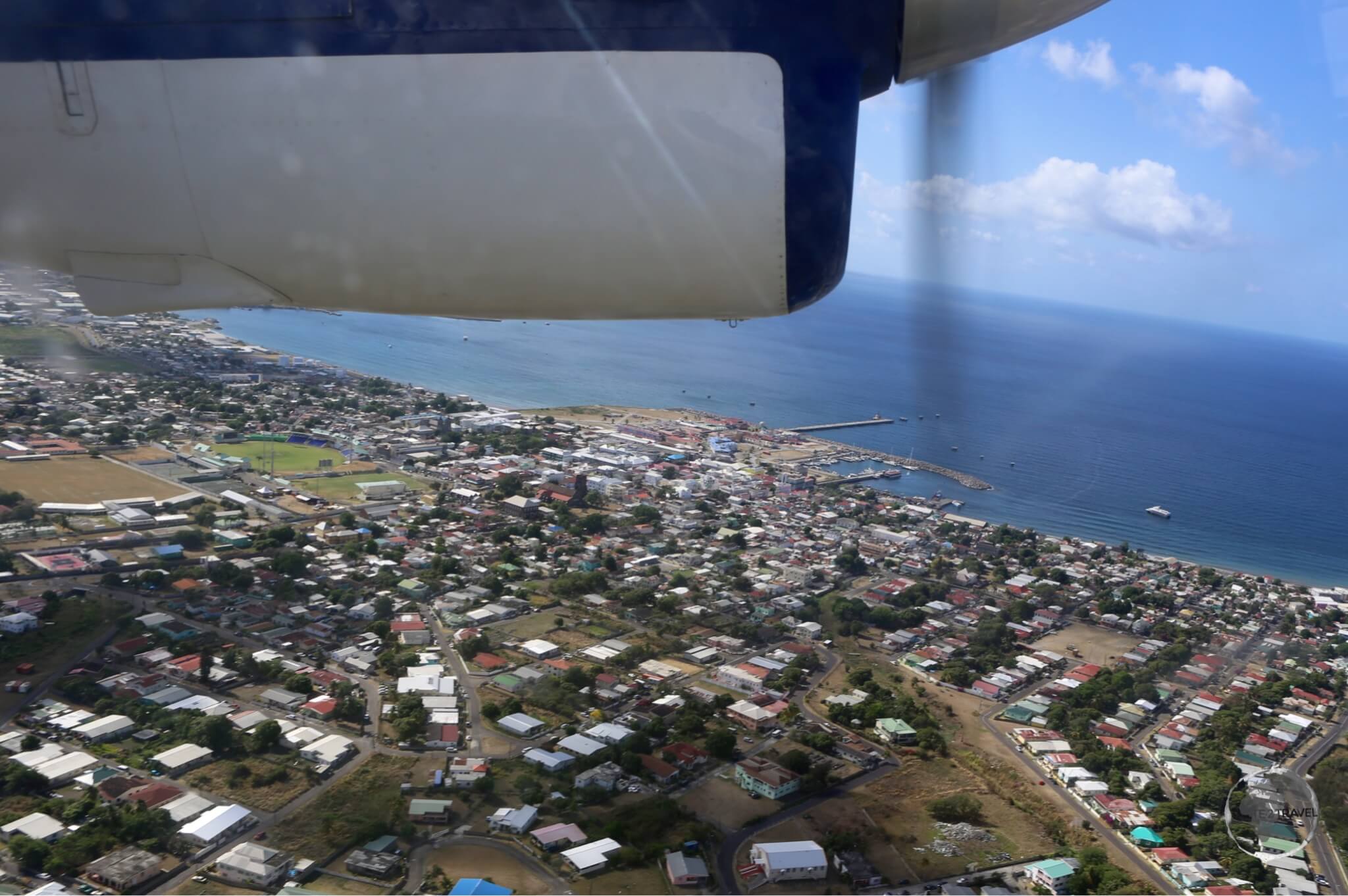 A view of Basseterre from my Winair flight to St. Martin.