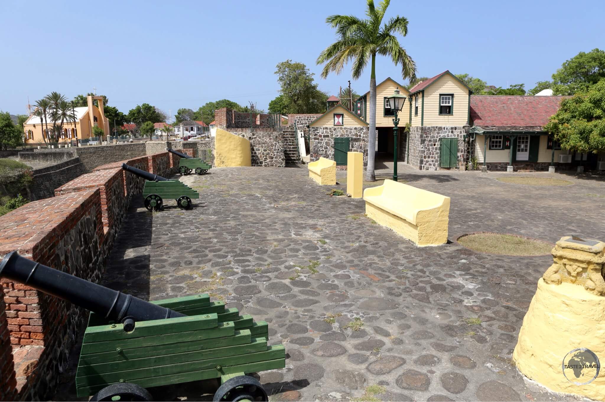 The historic Dutch-built Fort Oranje in Oranjestad.