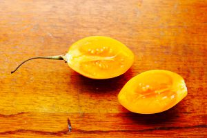 Bisected Tamarillo