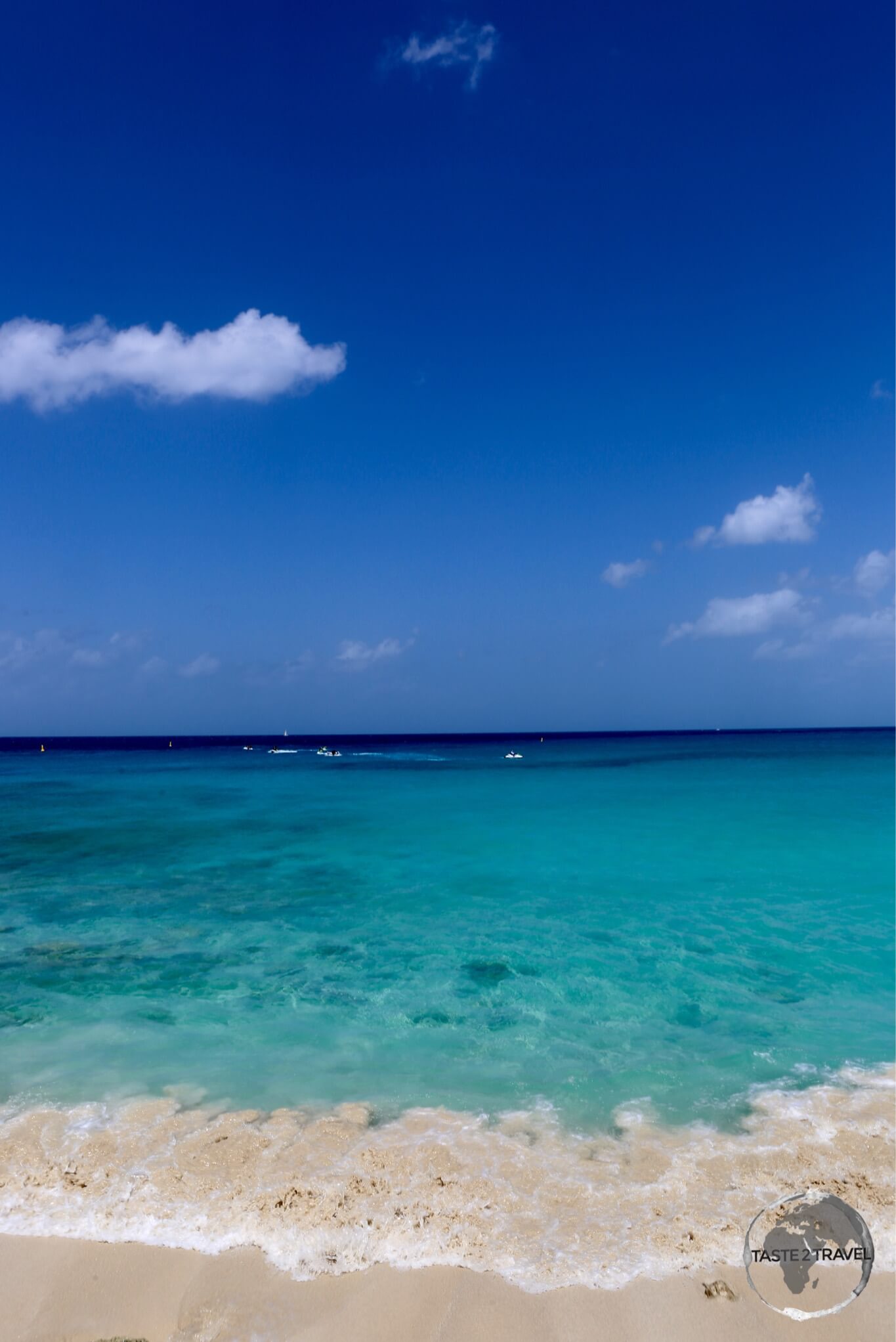 The beach at Grand Case, one of several excellent beaches on the French side of St Martin. 