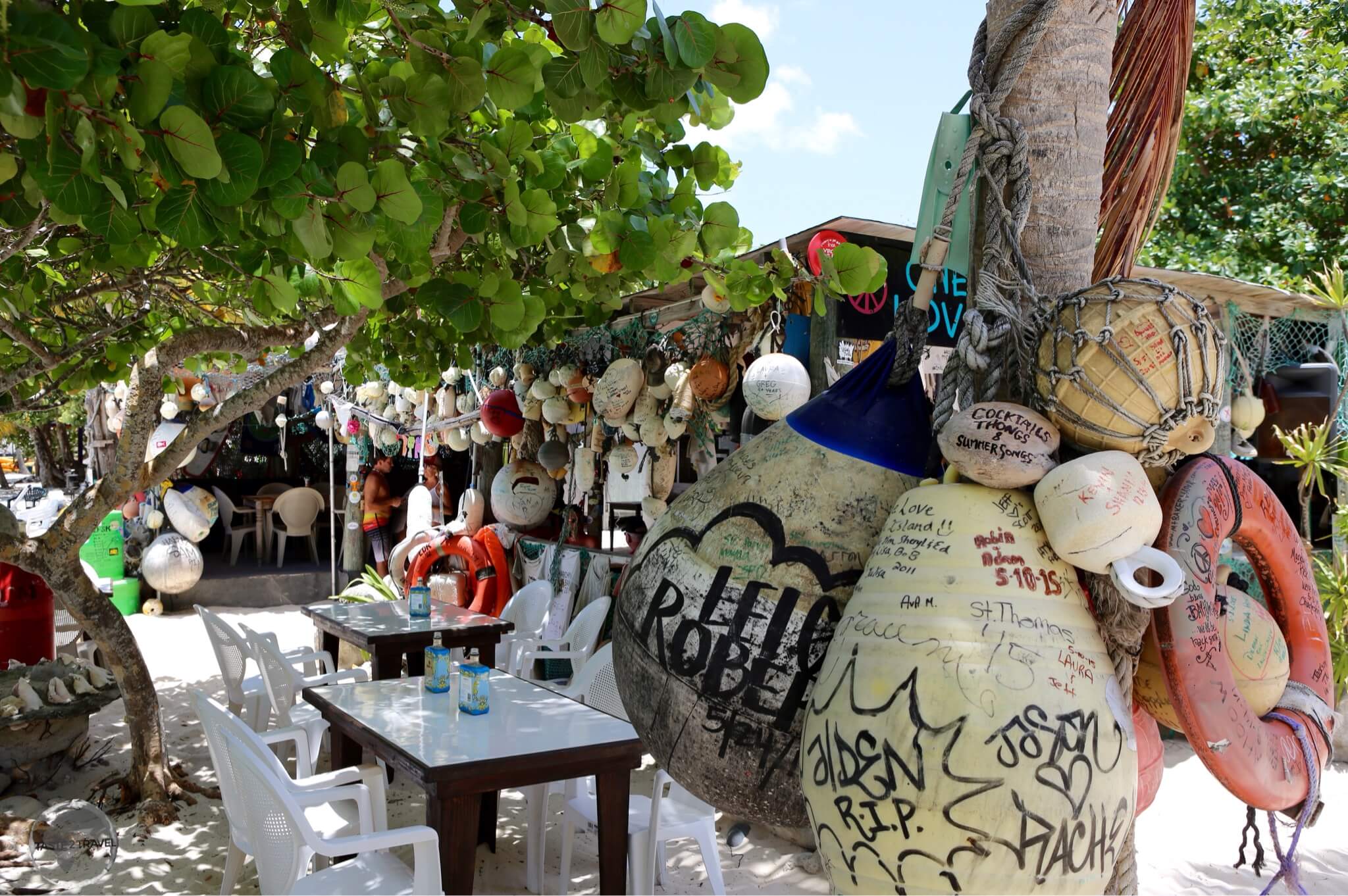 One of the many beach-side bars on White Bay Beach, BVI. 