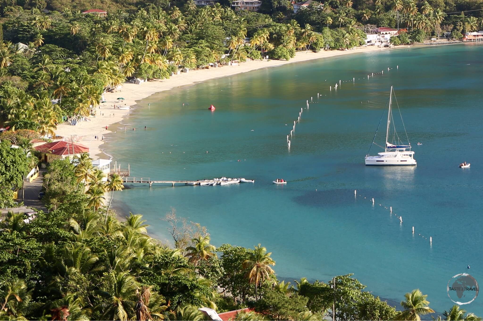 A panoramic view of Cane Garden Bay, BVI. 