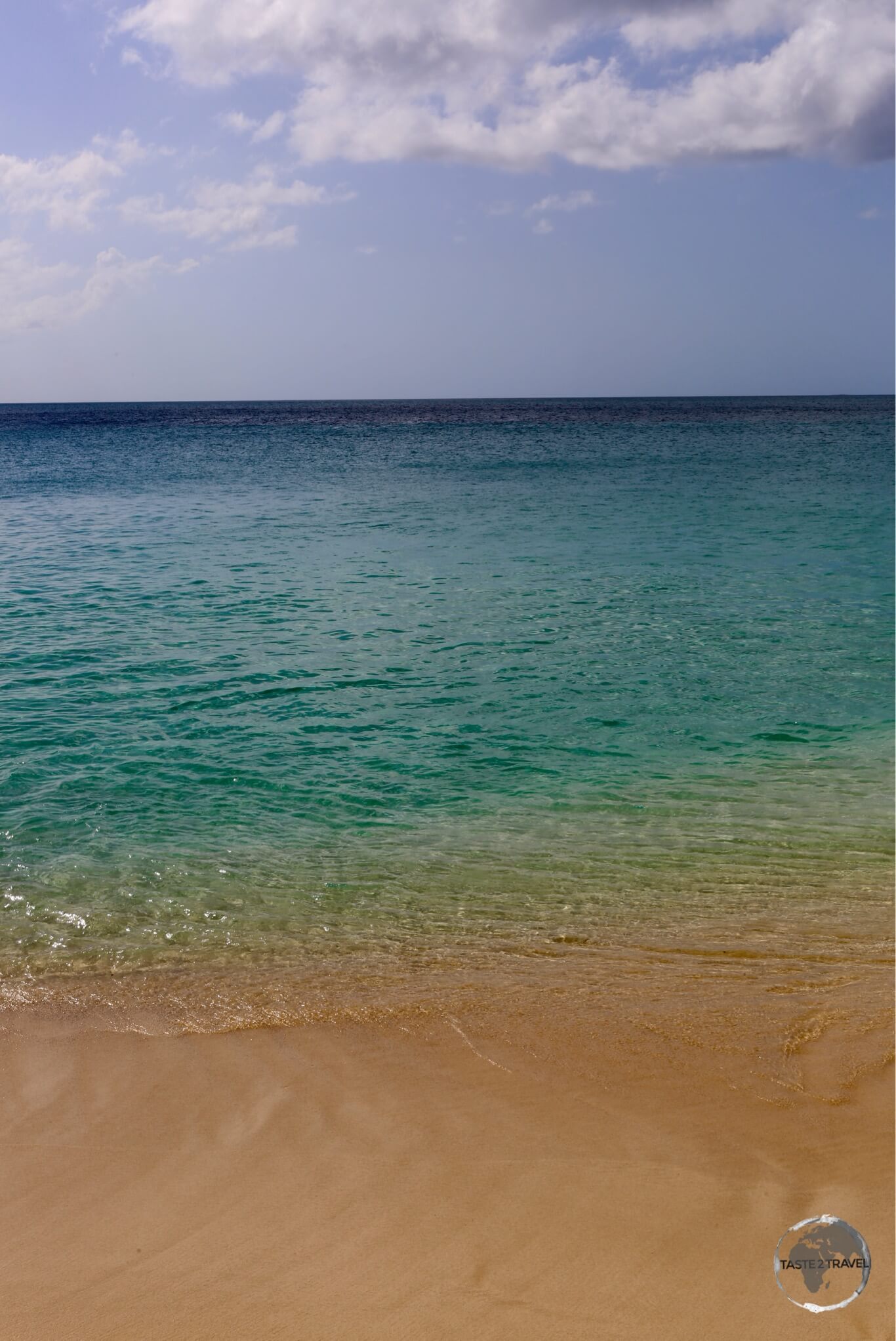 The red sand of Bay Rouge, St. Martin.