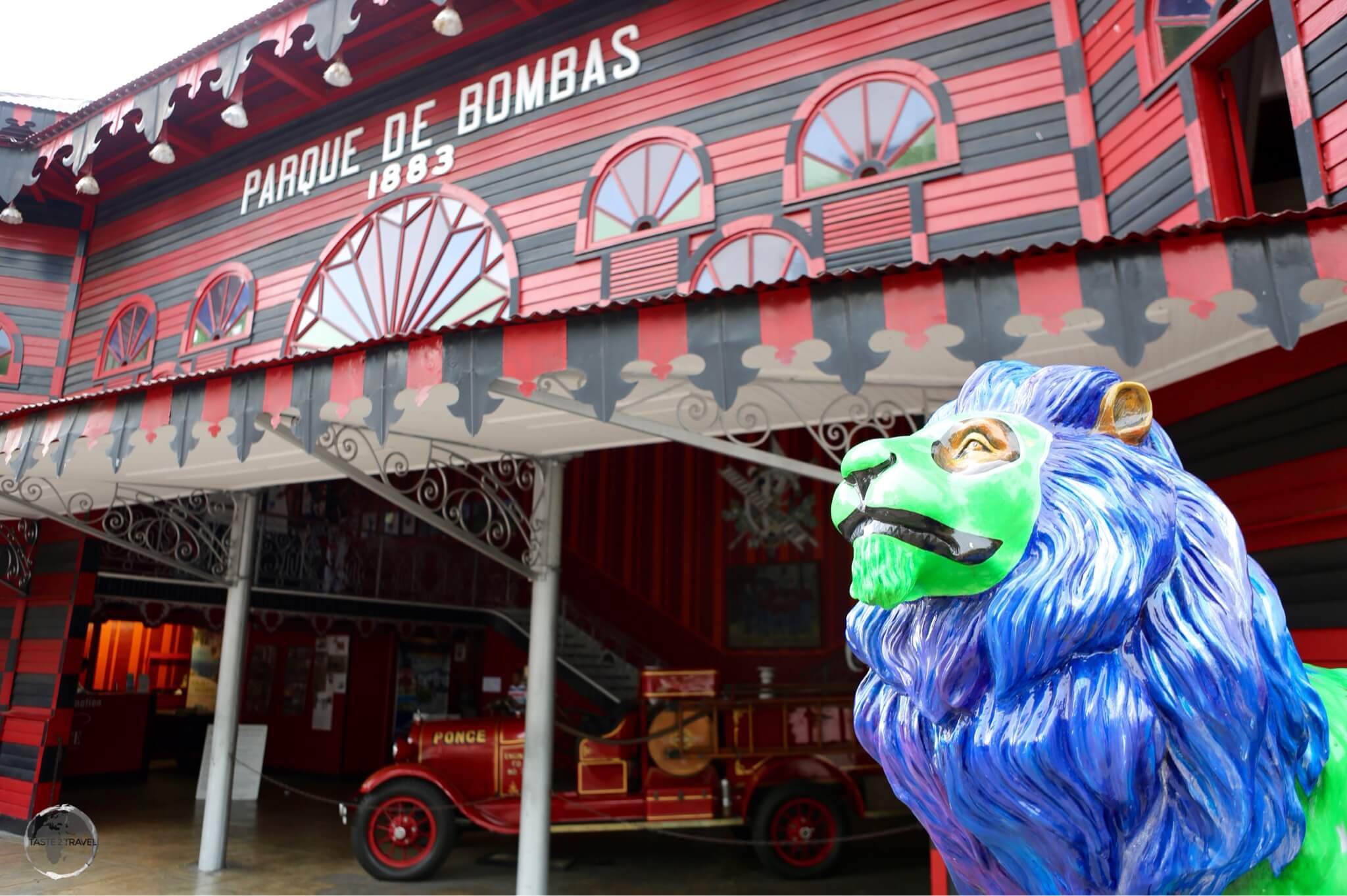 It's hard to miss the very striking 'Parque de Bombas' in downtown Ponce.