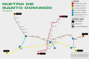 Santo Domingo metro map.