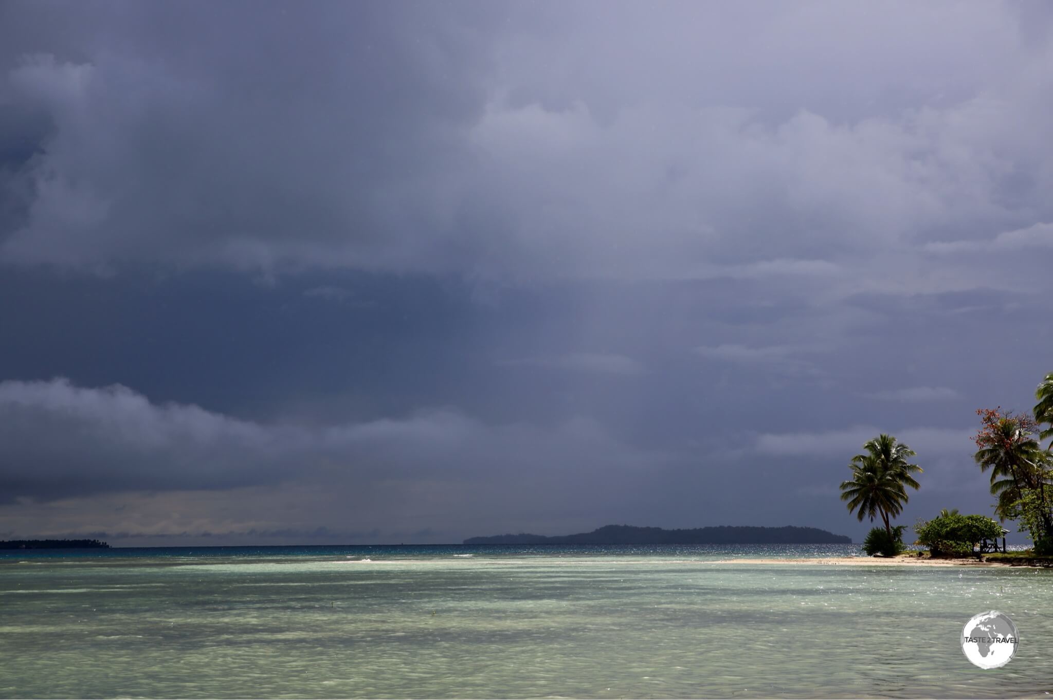 Chuuk Travel Guide: Storm clouds over Chuuk Lagoon.