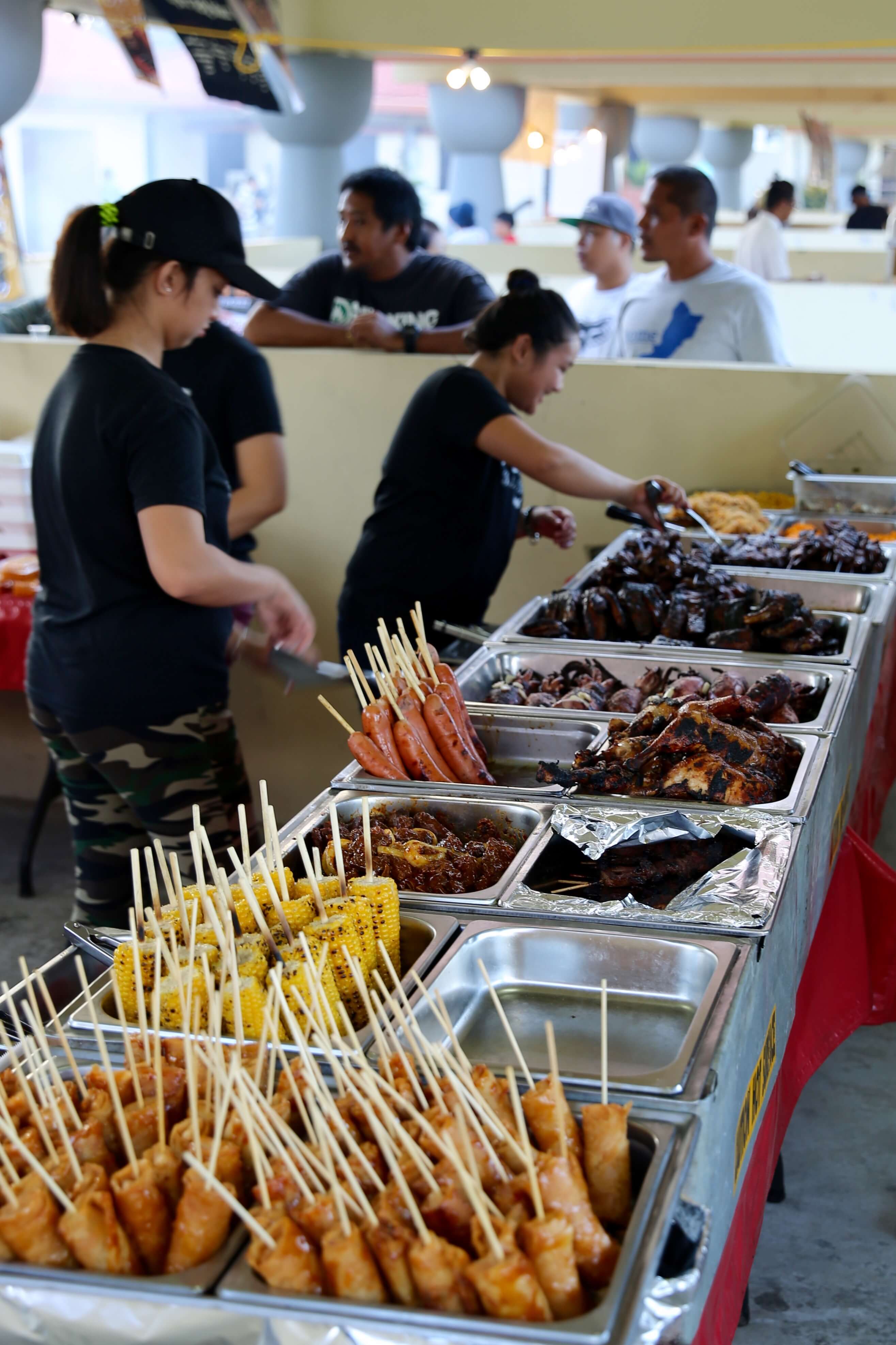 Weekly BBQ at the Chamorro village.