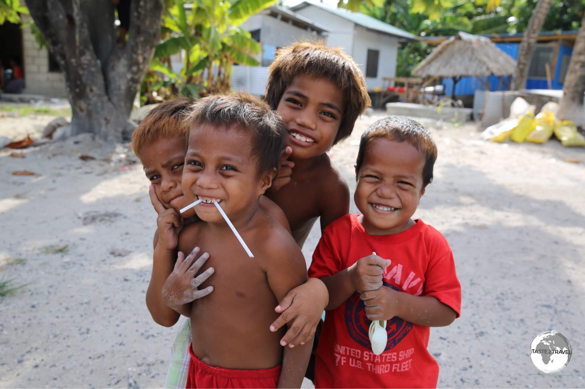 Young boys on Betio Island.