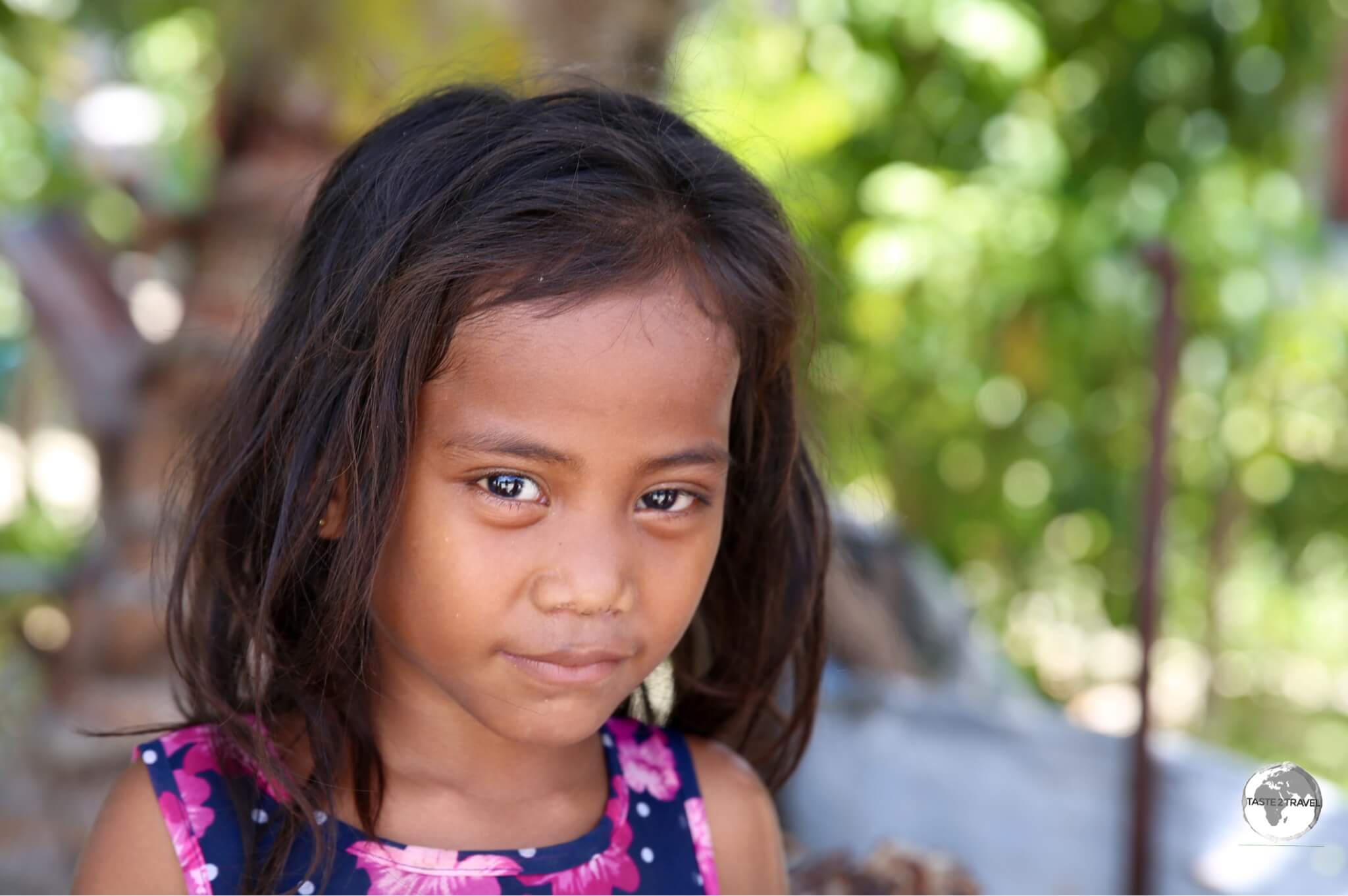 A young girl on on Betio Island. 