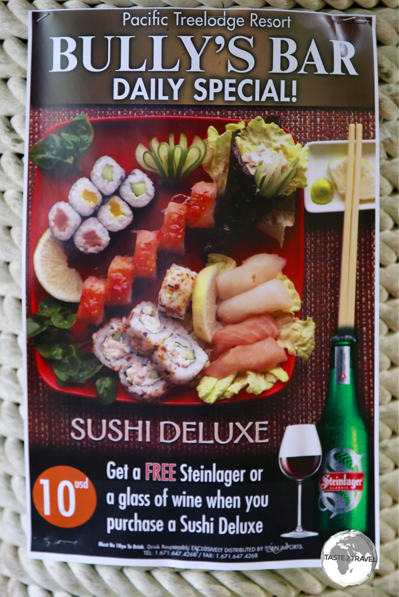 The awesome 'Sushi Deluxe' special at Bully's - incredible value!