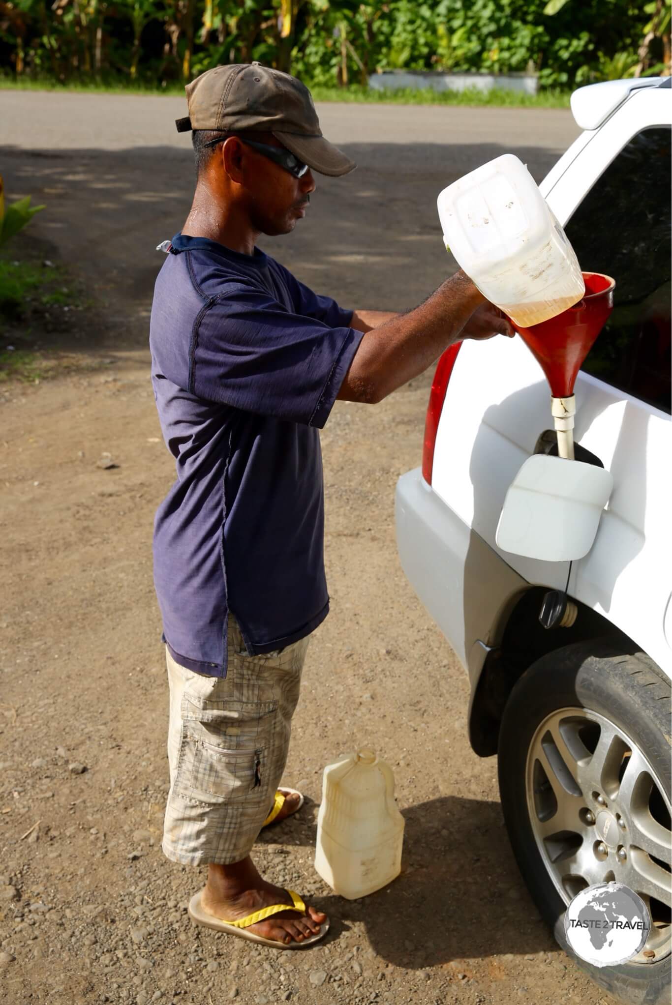 Refuelling 'Kosrae style'.