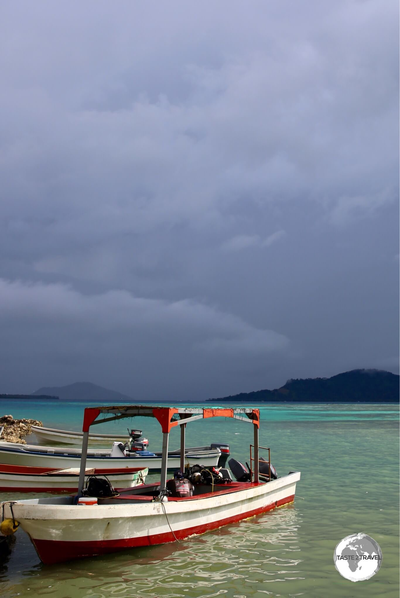 Stormy skies over Chuuk lagoon. 