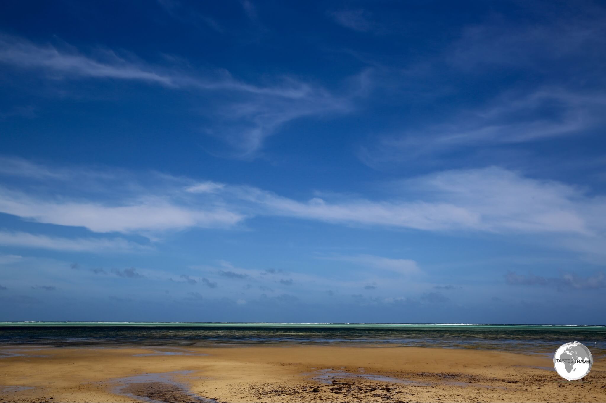 Low tide at Ngiwal state beach.