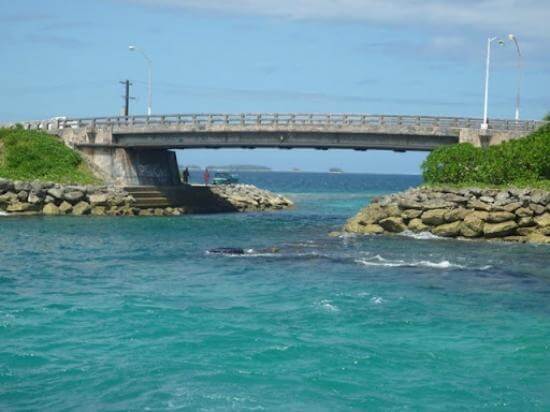 The highest point on Majuro (3 metres), the Majuro Bridge connects Delap island to Long island.<br /> <i>Image Source: TripAdvisor</i>